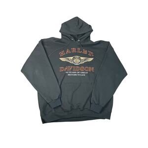 Harley-Davidson Men’s 110th Anniversary Bloomington, IL Black Graphic Hoodie XL